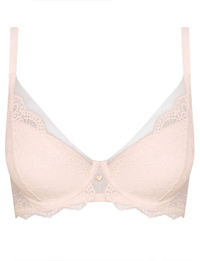 Бюстгальтер балконет с пуш-ап вкладышем Esotiq 38813 ROSINE пудровый, Цвет: пудровый, Размеры: 65D, изображение 4