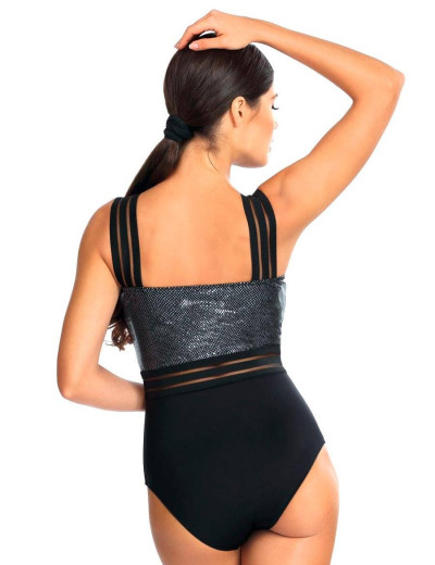 Черный совместный купальник Lorin L4413/1, Цвет: черный, Размеры: S, изображение 2