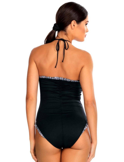 Черный закрытый купальник Lorin L4422/1, Цвет: черный, Размеры: L, изображение 2