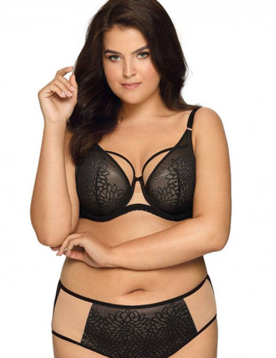 Бюстгальтер полумягкий Ava LOTUS 1915 PU, Цвет: черный, Размеры: 100G, изображение 2