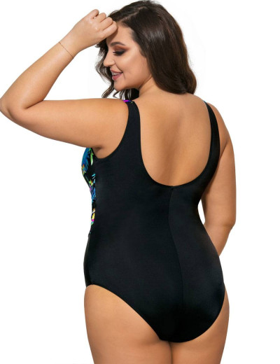 Закрытый купальник Ava SKJ33, Цвет: черный/флора, Размеры: 75G, изображение 2