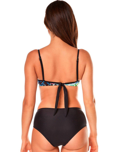 Раздельный купальник пуш-ап с высокими плавками Ewlon A.8043_965, Цвет: черный, Размеры: M, изображение 2