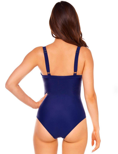 Синий совместный купальник Ewlon K.8073_607, Цвет: темно-синий, Размеры: M, изображение 2