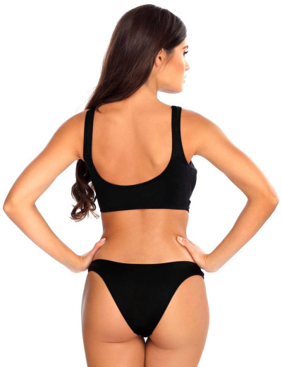 Черный купальник с топом Lorin L5201/1, Цвет: черный, Размеры: S, изображение 2