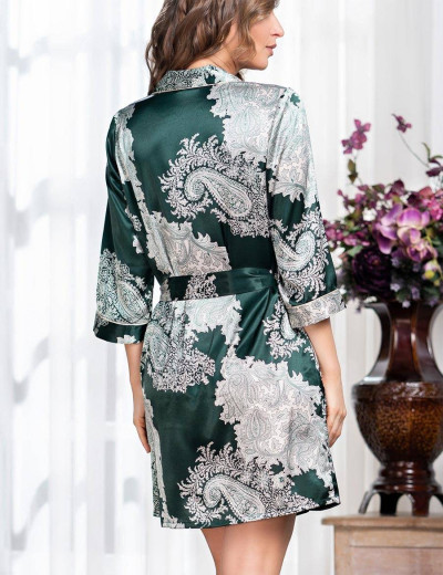 Шелковая ночная рубашка Mia-Amore AGATA 3707, Цвет: зеленый, Размеры: XL, изображение 2