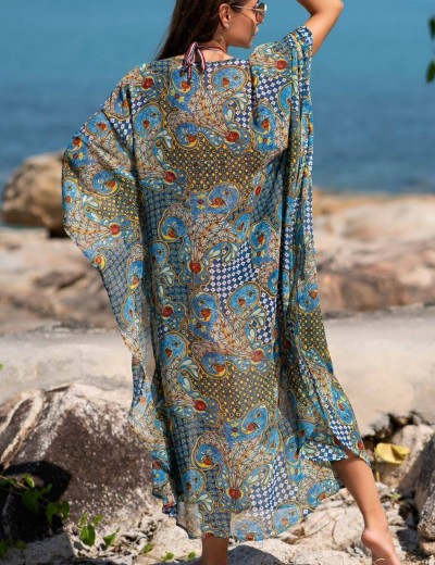 Шифоновая туника свободного кроя Mia-Amore LIGURIA 8820, Цвет: голубой, Размеры: L/XL, изображение 2