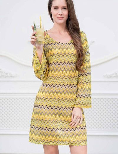 Пляжная туника из ажурного полотна Mia-Amore MISSONI 8240 желтый, Цвет: желтый, Размеры: L/XL, изображение 4