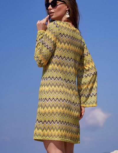 Пляжная туника из ажурного полотна Mia-Amore MISSONI 8240 желтый, Цвет: желтый, Размеры: L/XL, изображение 2