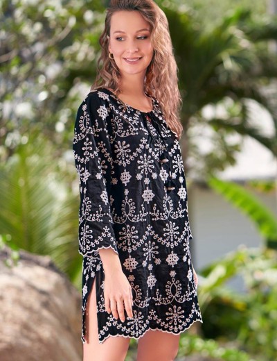 Туника из хлопка Mia-Amore NOIR 1335, Цвет: черный, Размеры: L/XL, изображение 3