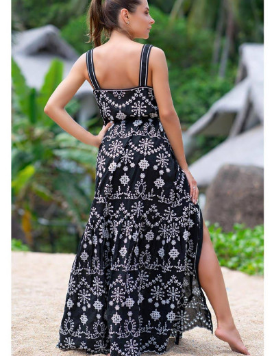 Длинный сарафан из хлопка Mia-Amore NOIR 1338, Цвет: черный, Размеры: M, изображение 2