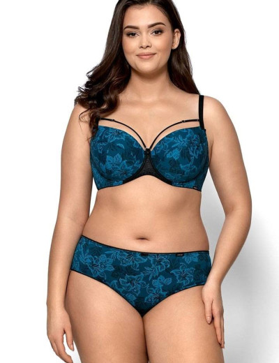 Бюстгальтер балконет Nipplex ANGELA U, Цвет: индиго, Размеры: 65F, изображение 3