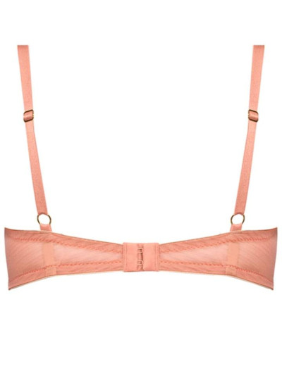 Бюстгальтер балконет с пуш-ап вкладышами Nipplex GRETA P-UP, Цвет: коралл, Размеры: 75E, изображение 3