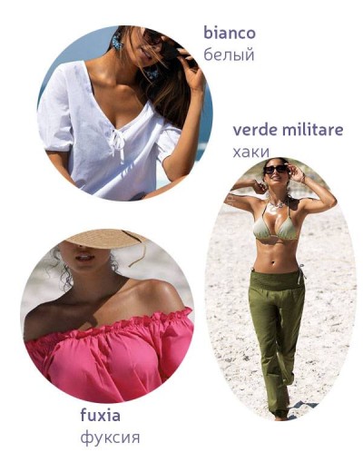 Блуза пляжная хлопок Sielei TL70, Цвета: bianco, Размеры: M, изображение 2