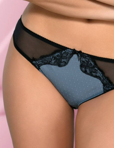 Трусы стринги Vena VS-414, Цвет: графит+черный, Размеры: S, изображение 3