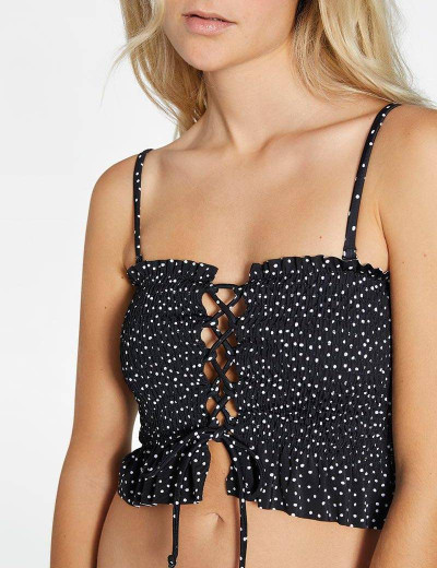Купальный топ на шнуровке Ysabel Mora 81509 черный/белый, Цвет: черный/белый, Размеры: 95B, изображение 3