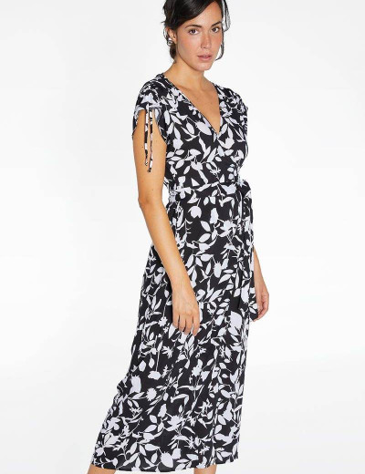 Длинный сарафан из вискозы Ysabel Mora 85775, Цвет: черный/белый, Размеры: S, изображение 3
