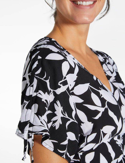 Длинный сарафан из вискозы Ysabel Mora 85775, Цвет: черный/белый, Размеры: S, изображение 5