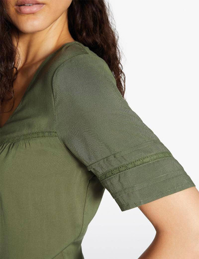 Легкое платье на пуговицах Ysabel Mora 85784, Цвет: хаки, Размеры: M, изображение 3