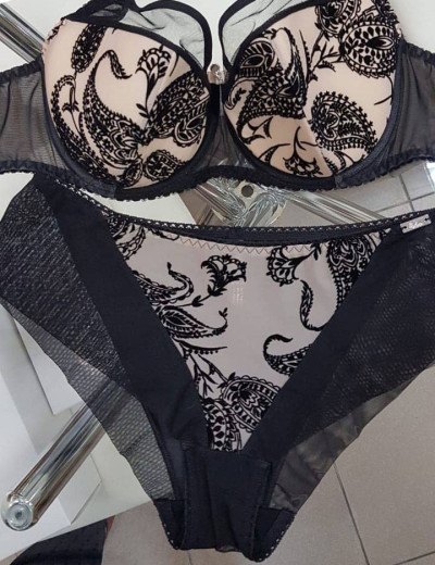 Трусы слипы Ava BUSINESS WOMAN 1903 figi, Цвет: черно-бежевый, Размеры: 2XL, изображение 3