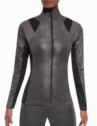 Толстовка для фитнеса Bas Bleu FLINT BLOUSE 300 den, Цвет: серый, Размеры: L, изображение 2