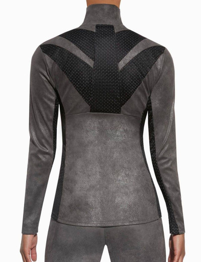 Толстовка для фитнеса Bas Bleu FLINT BLOUSE 300 den, Цвет: серый, Размеры: L, изображение 3