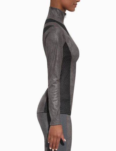 Толстовка для фитнеса Bas Bleu FLINT BLOUSE 300 den, Цвет: серый, Размеры: L, изображение 4