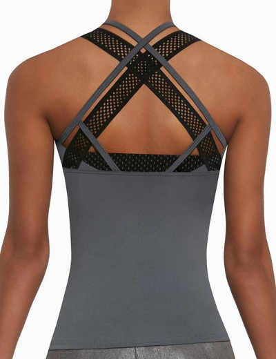 Майка для фитнеса Bas Bleu FLINT TOP 50 200 den, Цвет: серый, Размеры: M, изображение 2