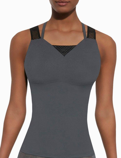 Майка для фитнеса Bas Bleu FLINT TOP 50 200 den, Цвет: серый, Размеры: M, изображение 3