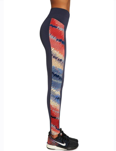 Спортивные леггинсы Bas Bleu RAINBOW 200 den, Цвет: темно-синий, Размеры: L, изображение 3