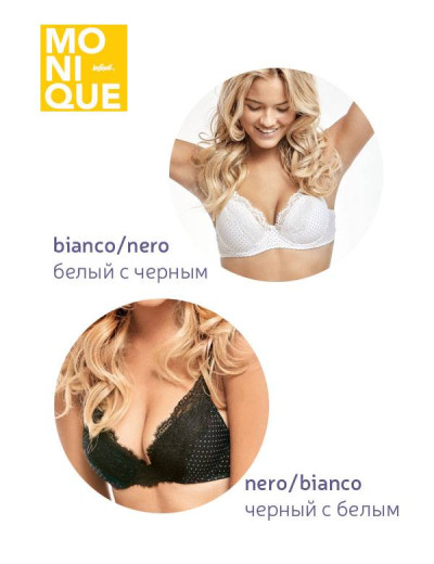 Комплект балконет и слипы Infiore MONIQUE MON1951 bianco/nero, Цвет: bianco/nero, Размеры: 70B, изображение 2