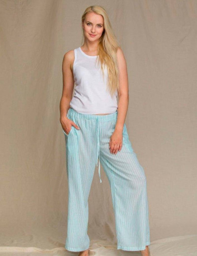 Домашний брючный комплект Key LNS 316 A21, Цвет: белый/мята, Размеры: S, изображение 2