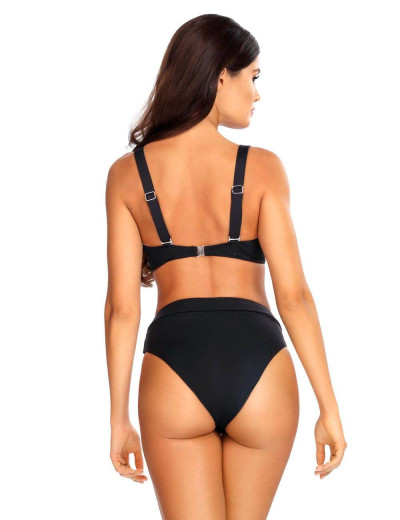 Черный купальник с высокими плавками Lorin L2377/1, Цвет: черный, Размеры: 70B, изображение 2