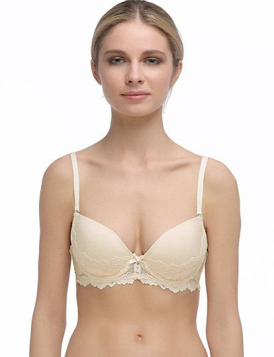 Бюстгальтер балконет пуш-ап Mioocchi VIVIAN 7582 cipria, Цвет: cipria (пудровый), Размеры: 70D, изображение 3