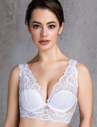 Кружевной бралетт Mioocchi VIVIAN 7585 bianco, Цвет: bianco (белый), Размеры: 80D, изображение 4