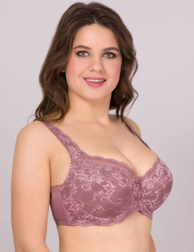 Бюстгальтер на сшивном поролоне Simona M 802 кофейно-розовый, Цвет: кофейно-розовый, Размеры: 75E, изображение 6