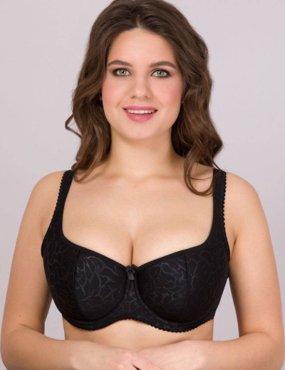 Бюстгальтер балконет Simona M 860 черный, Цвет: черный, Размеры: 75D, изображение 2