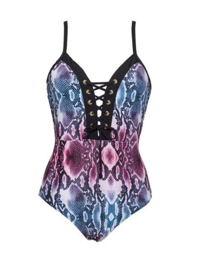 Цельный купальник рисунок Sielei SNAKE SN51 blu/fuxia, Цвет: blu/fuxia, Размеры: 70B, изображение 4