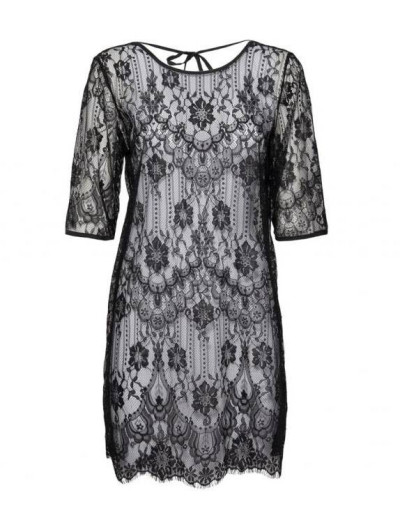 Кружевное платье с открытой спинкой Sielei ZP59, Цвета: giallo, Размеры: XL, изображение 4