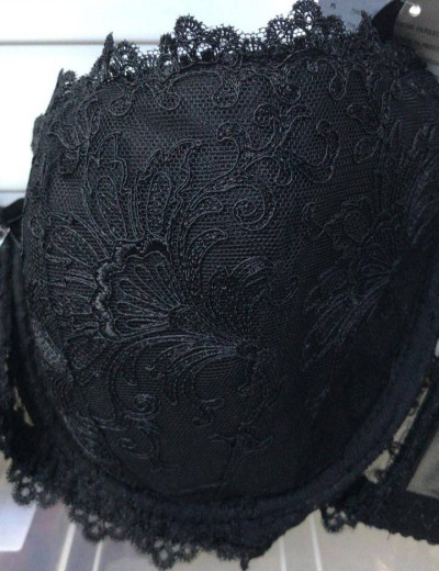 Бюстгальтер балконет «тюльпан» Vena VB-218 NEW черный, Цвет: черный, Размеры: 80D, изображение 3 Бюстгальтер балконет «тюльпан» Vena VB-218 NEW черный, Цвет: черный, Размеры: 80D, изображение 3