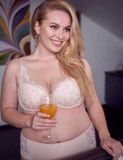 Бюстгальтер с формованной чашкой Orhideja 557-147 серебристый пион, Цвет: серебристый пион, Размеры: 70C, изображение 2