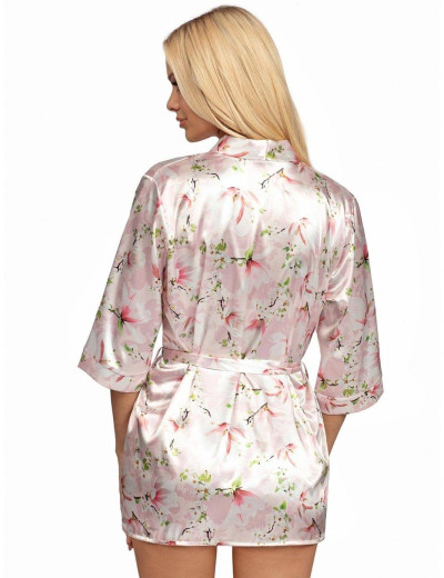 Атласный халат-кимоно Donna DONATELLA 03, Цвет: розовый, Размеры: L, изображение 2