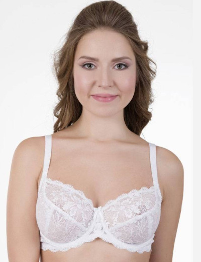 Бюстгальтер мягкий кружевной Karina LM 535 белый, Цвет: белый, Размеры: 85E, изображение 2