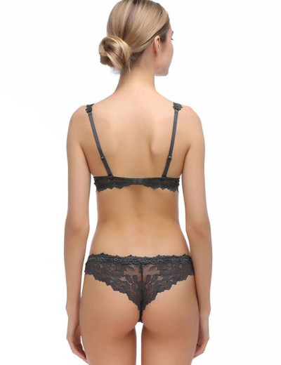 Модный комплект пуш-ап и бразилиана Mioocchi VIVIAN 758080 antracite, Цвет: antracite, Размеры: 65B, изображение 2