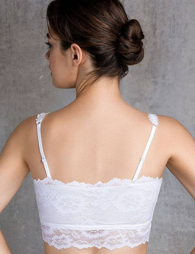 Кружевной топ бандо Mioocchi VIVIAN 7590 bianco, Цвет: bianco (белый), Размеры: XS, изображение 5