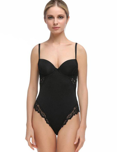 Моделирующее боди с формованной чашкой Mioocchi VIVIAN 7591 nero, Цвет: nero (черный), Размеры: 80D, изображение 2