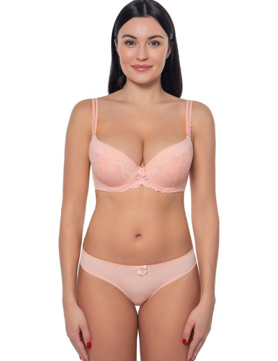 Бюстгальтер балконет пуш-ап Primaverina MUSA PN-1056 нежный персик, Цвет: нежный персик, Размеры: 70B, изображение 3