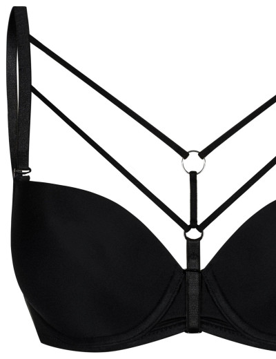 Бретель тканевая декоративная Julimex LINK Decollete, Цвета: черный/золото, Размеры: UN, изображение 3