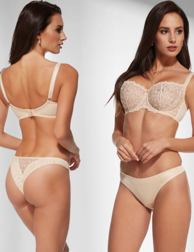 Трусы бразилиана Kris Line BETTY COFFEE stringshorts, Цвет: бежевый, Размеры: L, изображение 3