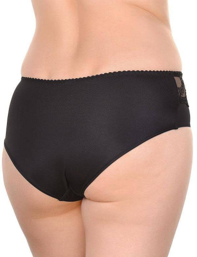 Трусы слипы миди Kris Line FORTUNA briefsmidi черный, Цвет: черный, Размеры: 4XL, изображение 4