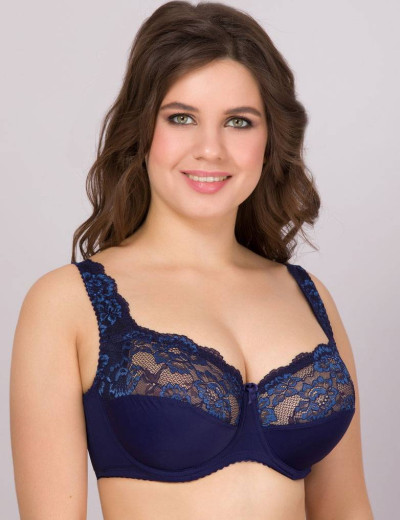 Бюстгальтер мягкий с подкроем Elli 1012 темно-синий, Цвет: темно-синий, Размеры: 75G, изображение 6